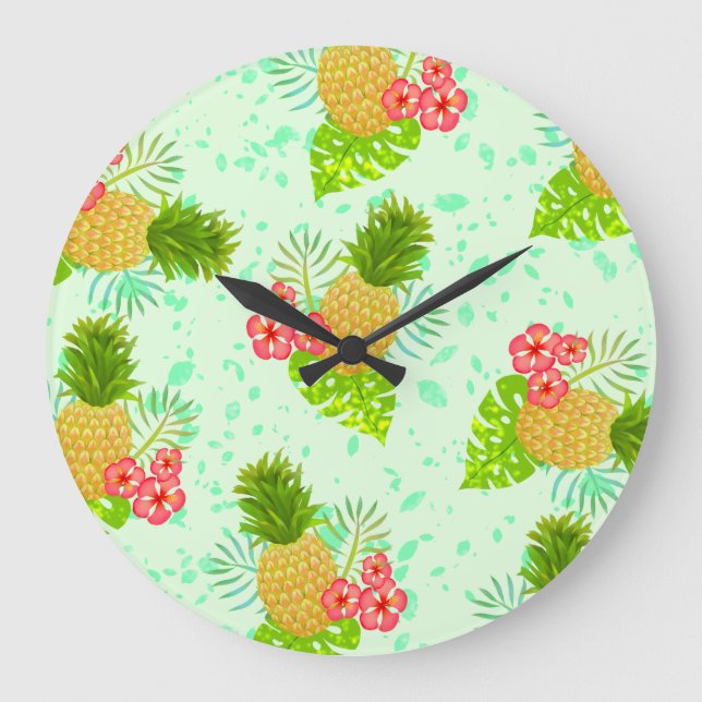 Grande Horloge Ronde Vert ananas (Recto)
