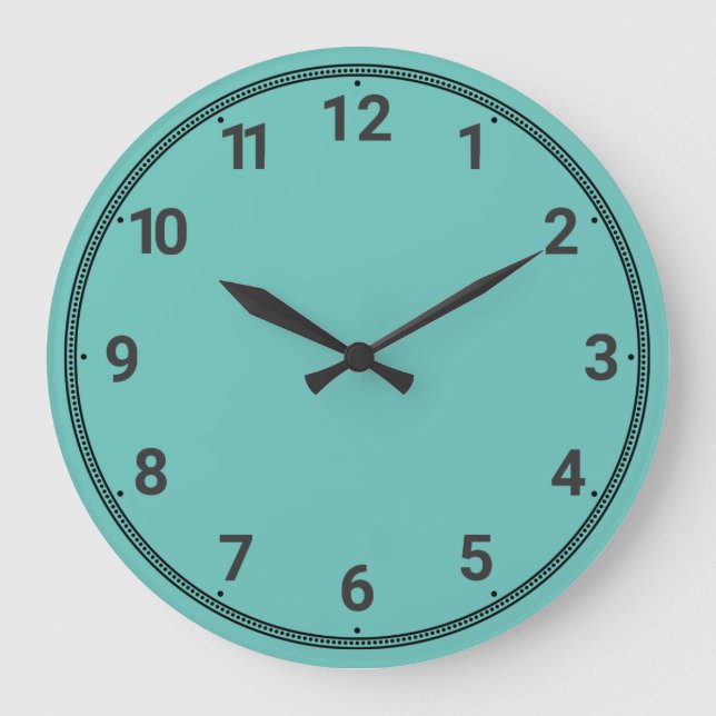 Grande Horloge Ronde Vert bleu (Recto)