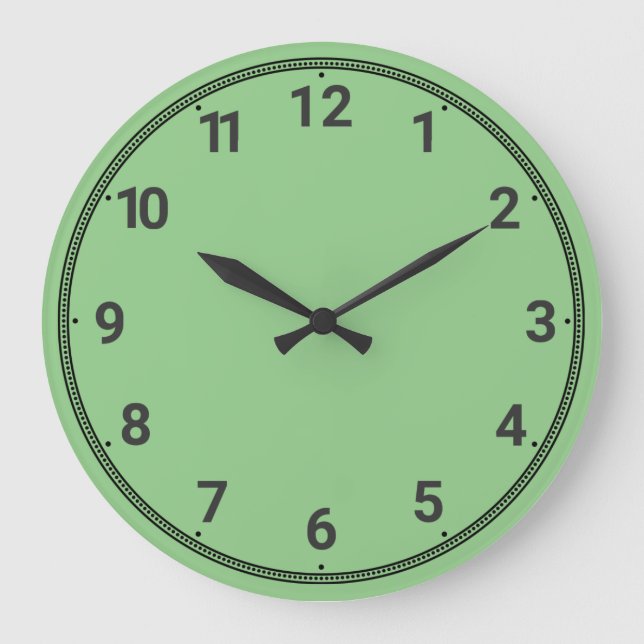 Grande Horloge Ronde Vert citron clair (Recto)