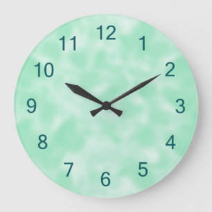 Grande Horloge Ronde Vert en bon état et blanc chinés
