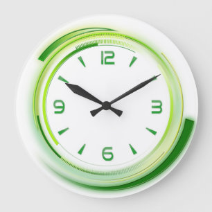 Grande Horloge Ronde Vert moderne