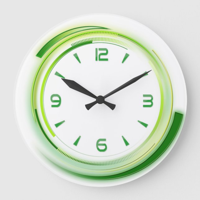 Grande Horloge Ronde Vert moderne (Recto)