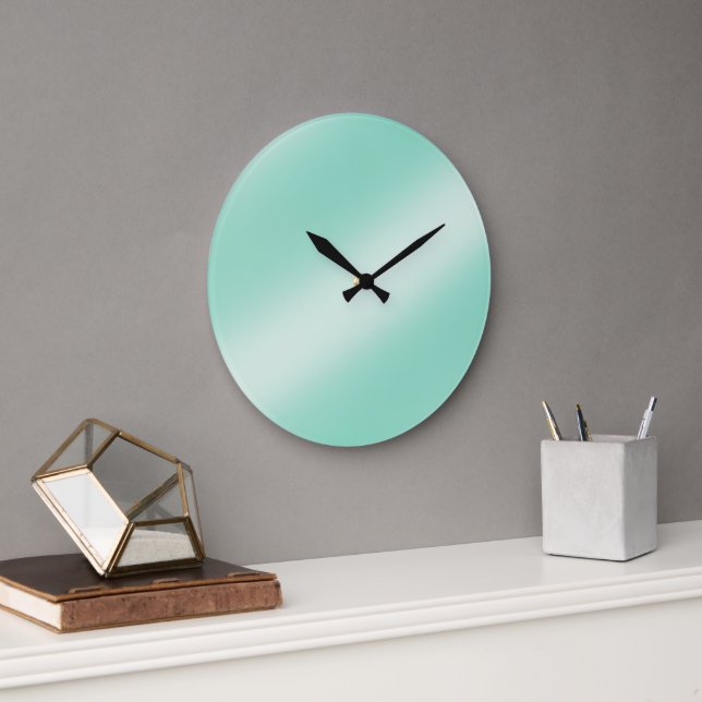 Grande Horloge Ronde Vert pastel (Bureau)