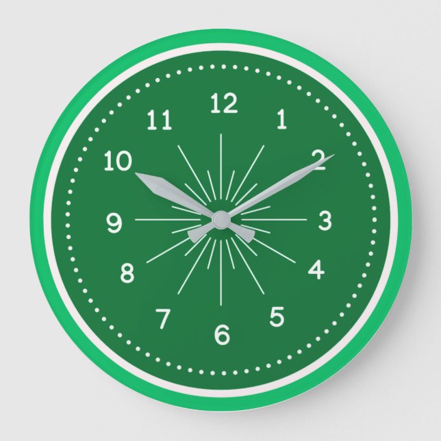 Grande Horloge Ronde Vert simple (Recto)