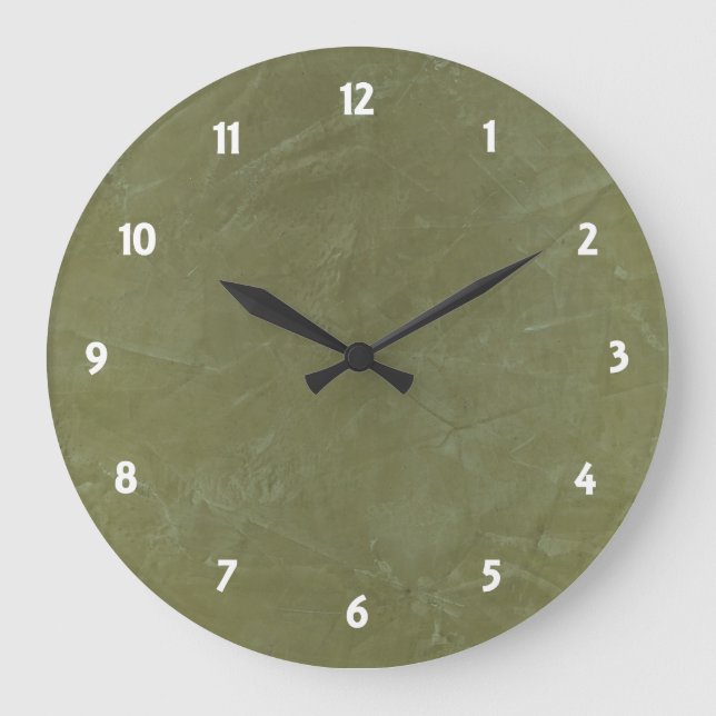 Grande Horloge Ronde Vert Uni (Recto)