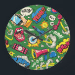 Grande Horloge Ronde Vibrant Urban Retro Pop Art<br><div class="desc">Entrez dans un monde où la nostalgie côtoie l'esprit moderne avec notre collection d'horloges Retro New. Cette pièce présente un design pop art dynamique, explosant de couleurs vives et d'une esthétique comique rétro. Imaginez l'énergie qu'il apporte à votre espace, en injectant chaque instant avec un sentiment d'excitation et de style....</div>