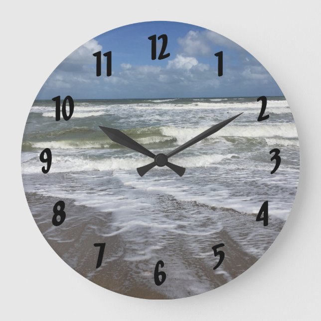 Grande Horloge Ronde Vie de plage (Recto)