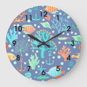 Grande Horloge Ronde Vie marine