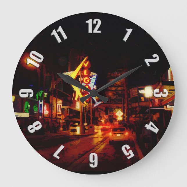 Grande Horloge Ronde Vie nocturne de Vegas - Las Vegas Nevada (Recto)