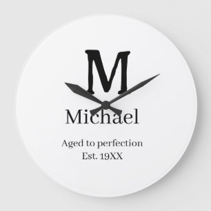 Grande Horloge Ronde Vieilli à la perfection établ. lettre de monogramm