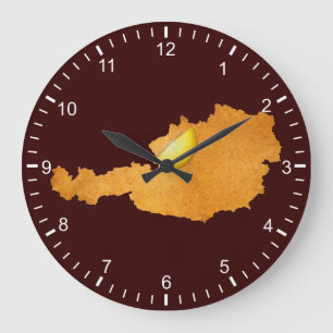Grande Horloge Ronde Viennese Schnitzel - Carte De L'Autriche