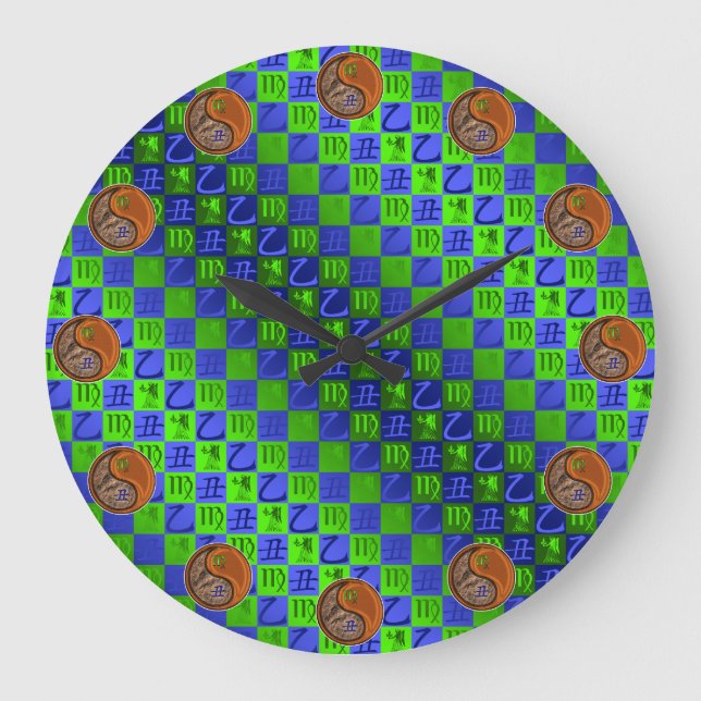 Grande Horloge Ronde Vierge & Bœuf de Bois (Recto)
