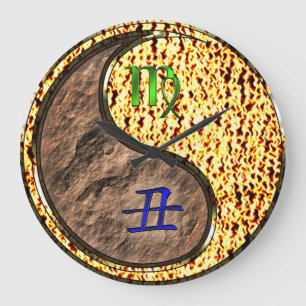Grande Horloge Ronde Vierge & Bœuf de Feu