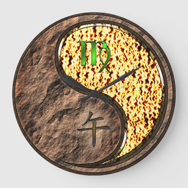Grande Horloge Ronde Vierge & Cheval de Feu (Recto)
