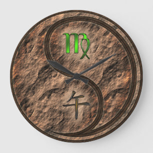 Grande Horloge Ronde Vierge & Cheval de Terre