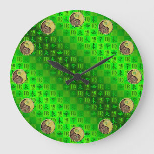Grande Horloge Ronde Vierge & Chèvre Métallique