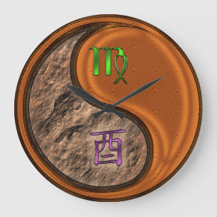 Grande Horloge Ronde Vierge & Coq de Bois