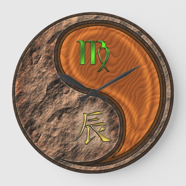 Grande Horloge Ronde Vierge & Dragon de Bois (Recto)