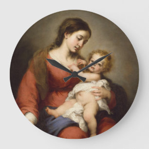 Grande Horloge Ronde Vierge et enfant