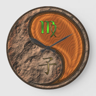 Grande Horloge Ronde Vierge & Rat de Bois