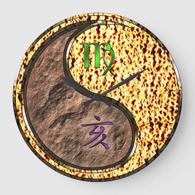Grande Horloge Ronde Vierge & Sanglier de Feu (Recto)
