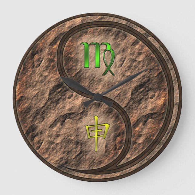 Grande Horloge Ronde Vierge & Singe de Terre (Recto)