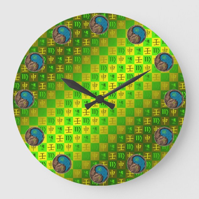 Grande Horloge Ronde Vierge & Singe d'eau (Recto)