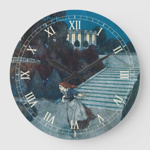 Grande Horloge Ronde Vieux Conte de Fées, Cendrillon par Edmund Dulac