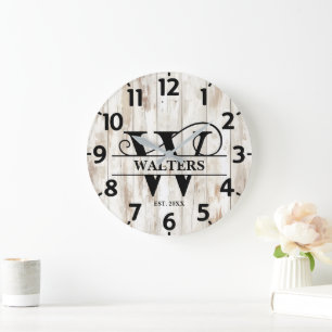Grande Horloge Ronde Vieux corps de ferme W monogramme