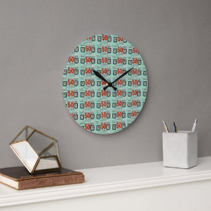Grande Horloge Ronde Vieux timbres verts