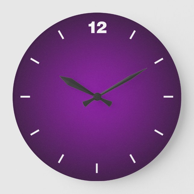 Grande Horloge Ronde Vignette violet-noir gris (Recto)