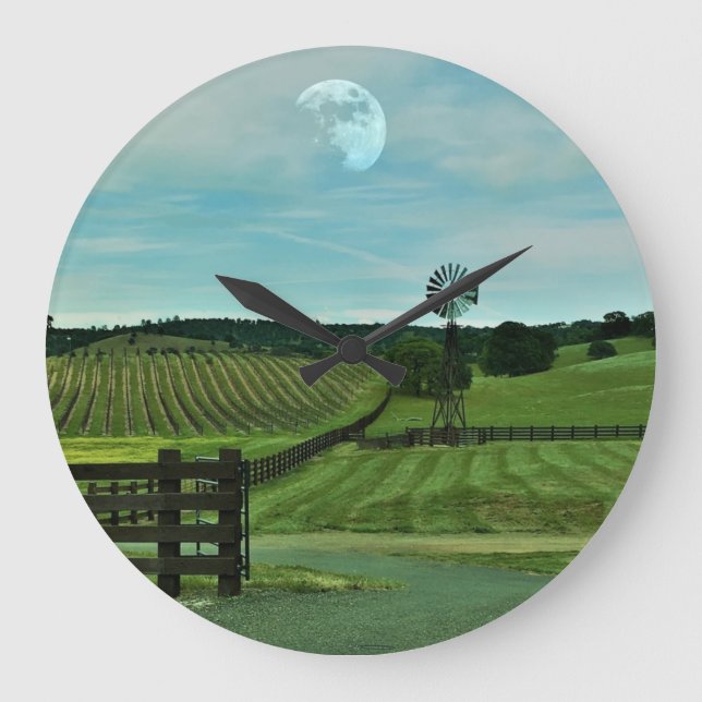 Grande Horloge Ronde vignoble du moulin à vent (Recto)