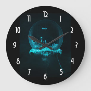 Grande Horloge Ronde Ville de Seattle d'imaginaire dans un Snowglobe