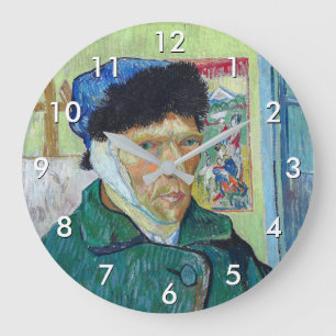 Grande Horloge Ronde Vincent van Gogh - Autoportrait avec oreille bandé