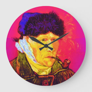 Grande Horloge Ronde Vincent Van Gogh - Autoportrait Bandage Pop Art