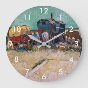 Grande Horloge Ronde Vincent Van Gogh - Caravanes, Camp de Tziganes prè