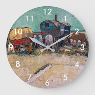Grande Horloge Ronde Vincent van Gogh - Caravanes, Campement de Gitans