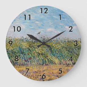 Grande Horloge Ronde Vincent van Gogh - Champ de blé avec une lark