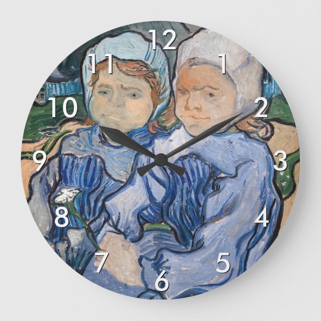 Grande Horloge Ronde Vincent van Gogh - Deux petites filles (Recto)