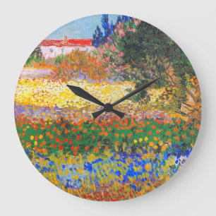 Grande Horloge Ronde Vincent Van Gogh Flower Garden