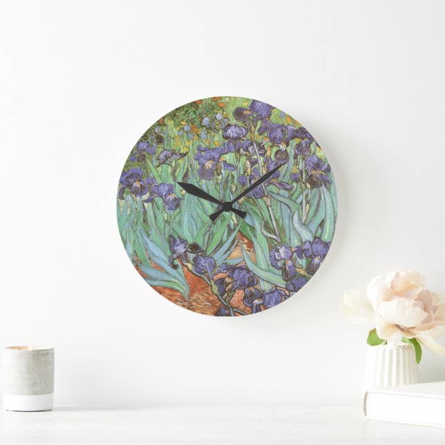 Grande Horloge Ronde Vincent van Gogh - Irises (Maison)