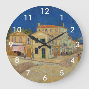 Grande Horloge Ronde Vincent van Gogh - La Maison Jaune / La Rue