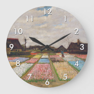 Grande Horloge Ronde Vincent van Gogh - Lits à fleurs en Hollande
