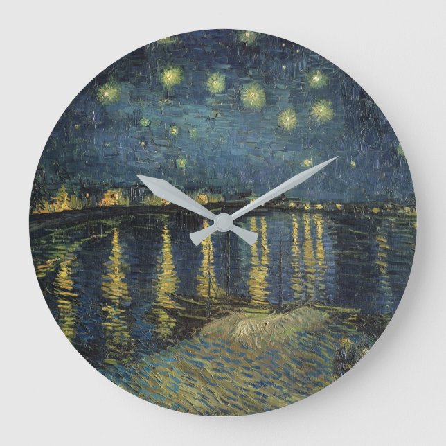 Grande Horloge Ronde Vincent van Gogh | Nuit étoilée sur le Rhône (Recto)