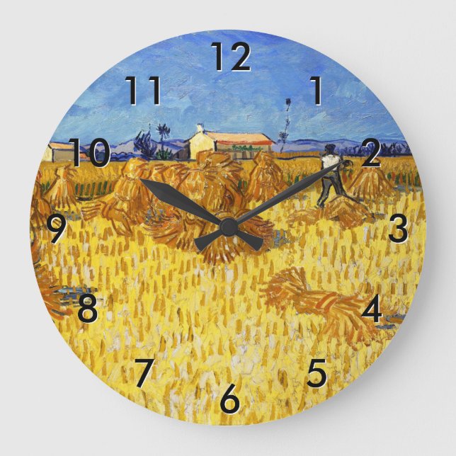 Grande Horloge Ronde Vincent van Gogh - Récolte en Provence (Recto)