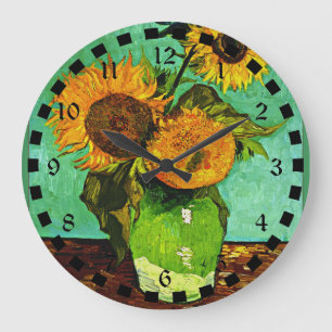 Grande Horloge Ronde Vincent van Gogh - Trois Tournesols