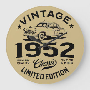 Grande Horloge Ronde Vintage 1952 Classic 70 Years Old 70th Fathers day