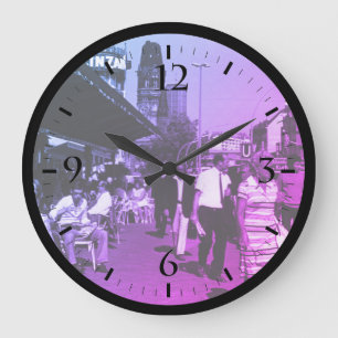 Grande Horloge Ronde Vintage Allemagne Berlin avenue Kurfürstendamm Gra