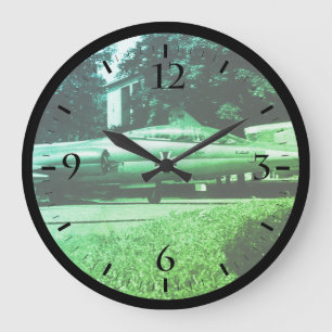 Grande Horloge Ronde Vintage Allemagne Munich Deutsch Museum starfighte