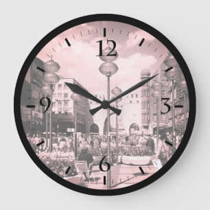 Grande Horloge Ronde Vintage Allemagne Munich Porte de la ville Karisto